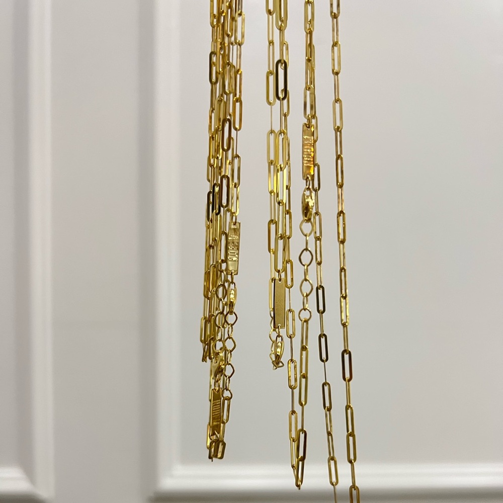 10k Gold paperclip necklace